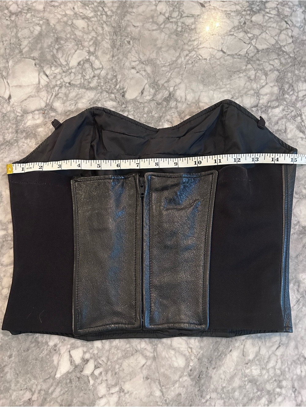 🖤 Timeless Leather Elegance | Wilsons Genuine Leather Bustier - Picture 2 of 7